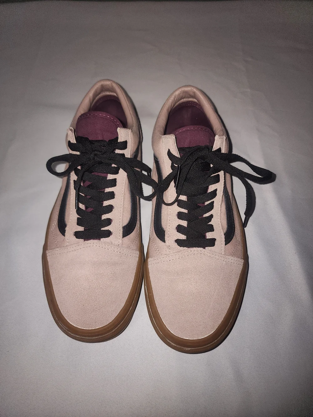 Men's WeVans Old Skool Pink and Black with Gum Sole